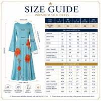 Light luxury faux silk long dress in lake blue and orange floral print, crew neck, bell sleeves, loose fit, maxi length; casual vacation style with a fluid drape and flared silhouette. image 2