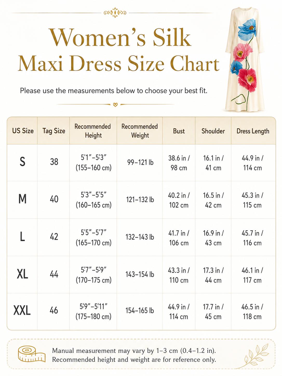 Women’s Premium Silk Round Neck Longsleeve Oversized Orchid Floral Design Dress - Loose-Fit A-Line Flowing Maxi, Elegant Silk Fabric, Formal Dinner Vacation Party Casual Womenswear Crewneck image 10